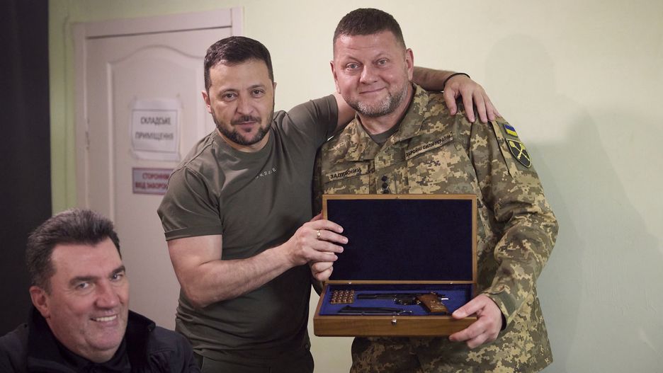 Wołodymyr Zełenski i Wałerij Załużny