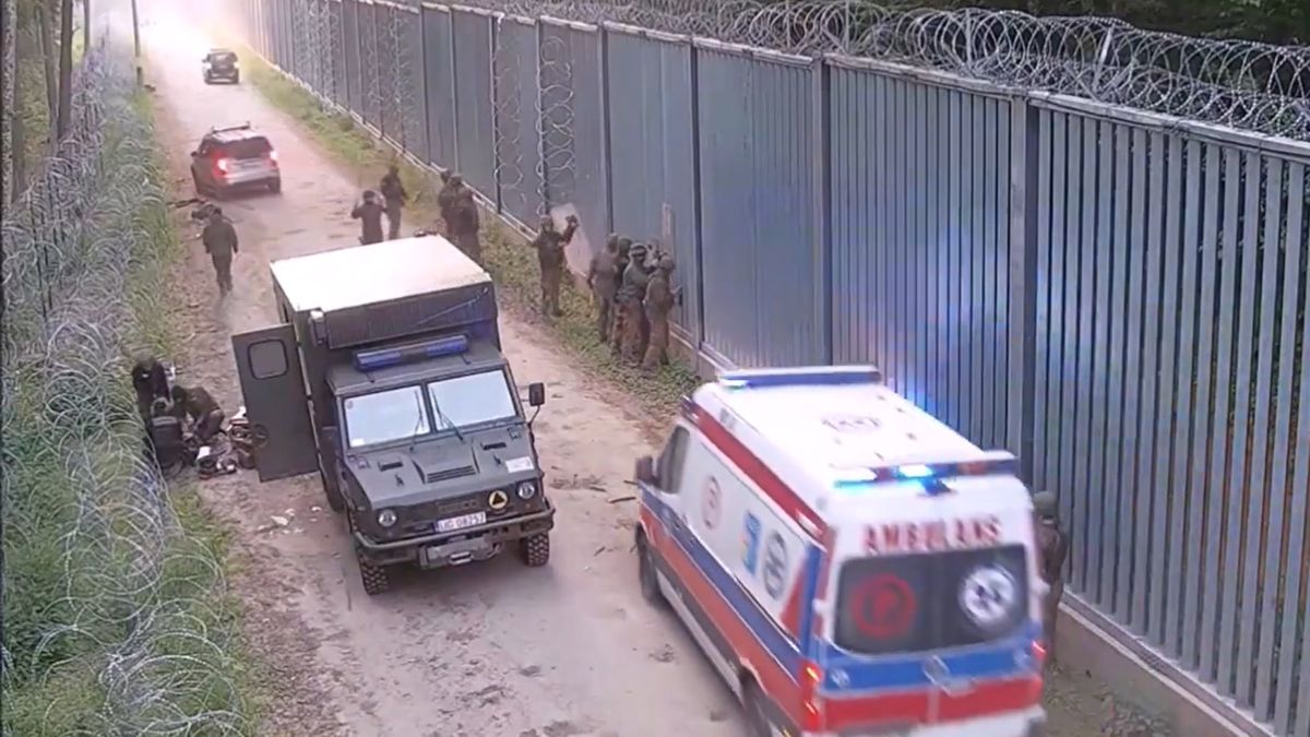 Atak migrantów na polskiego pogranicznika 