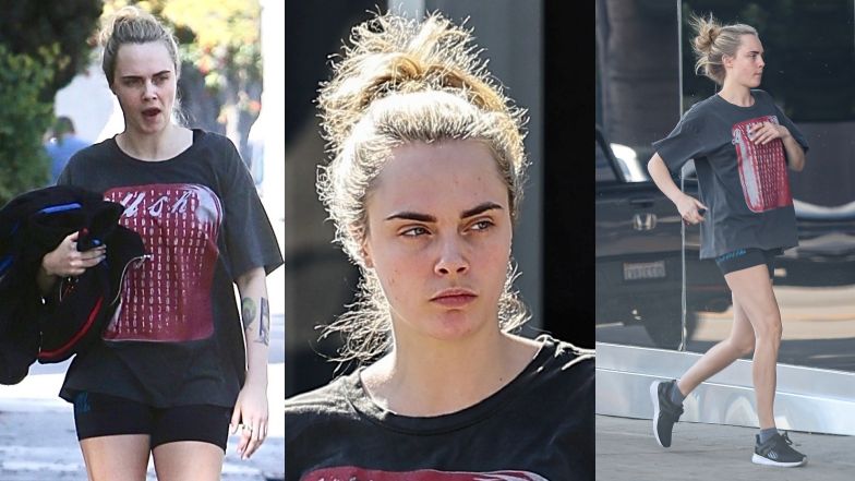 Naturalna Cara Delevingne na mieście