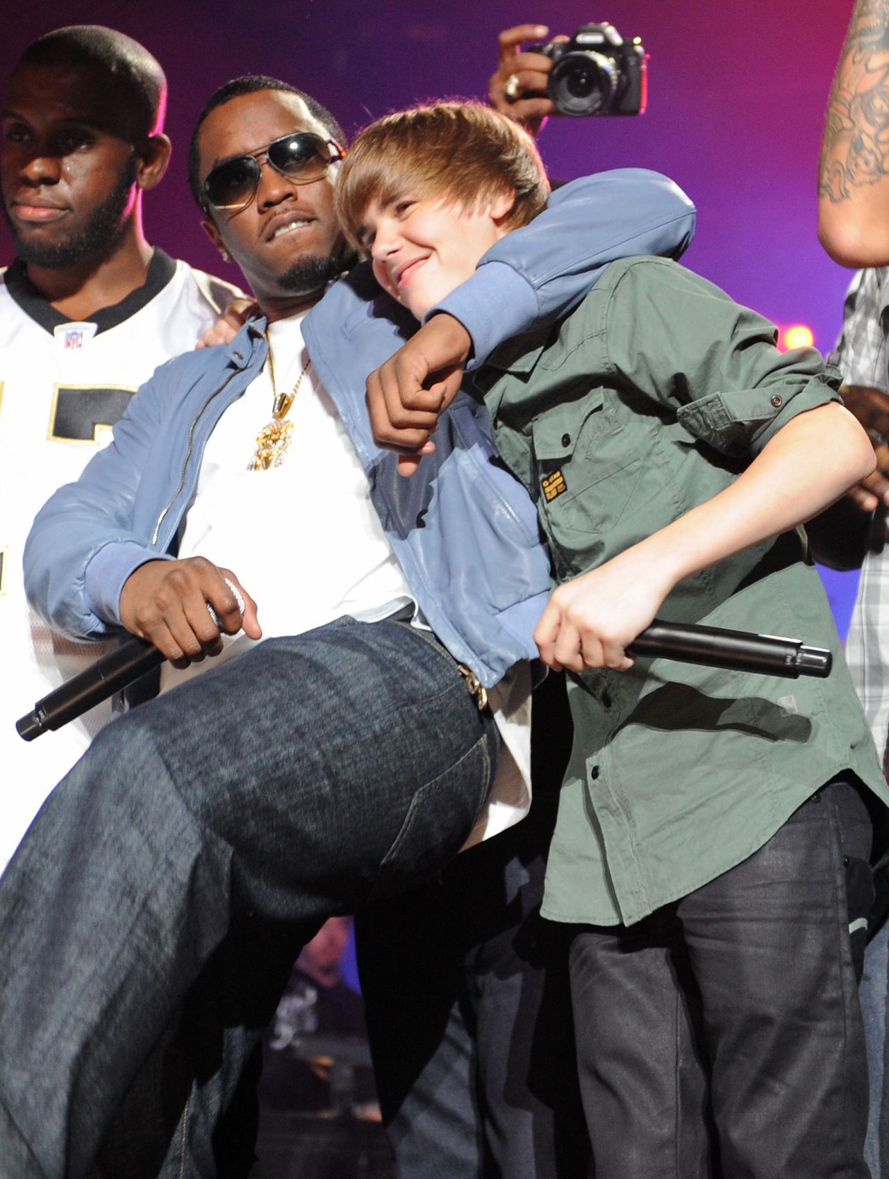 Diddy and Justin Bieber in 2010