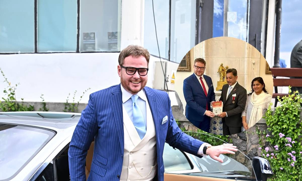 Książę Lubomirski-Lackoroński spotyka się z maharadżą. Podarował mu wyjątkowy prezent