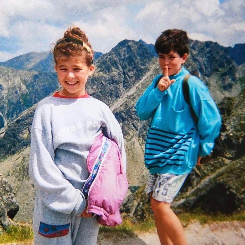 Katarzyna Cichopek z bratem w młodości 