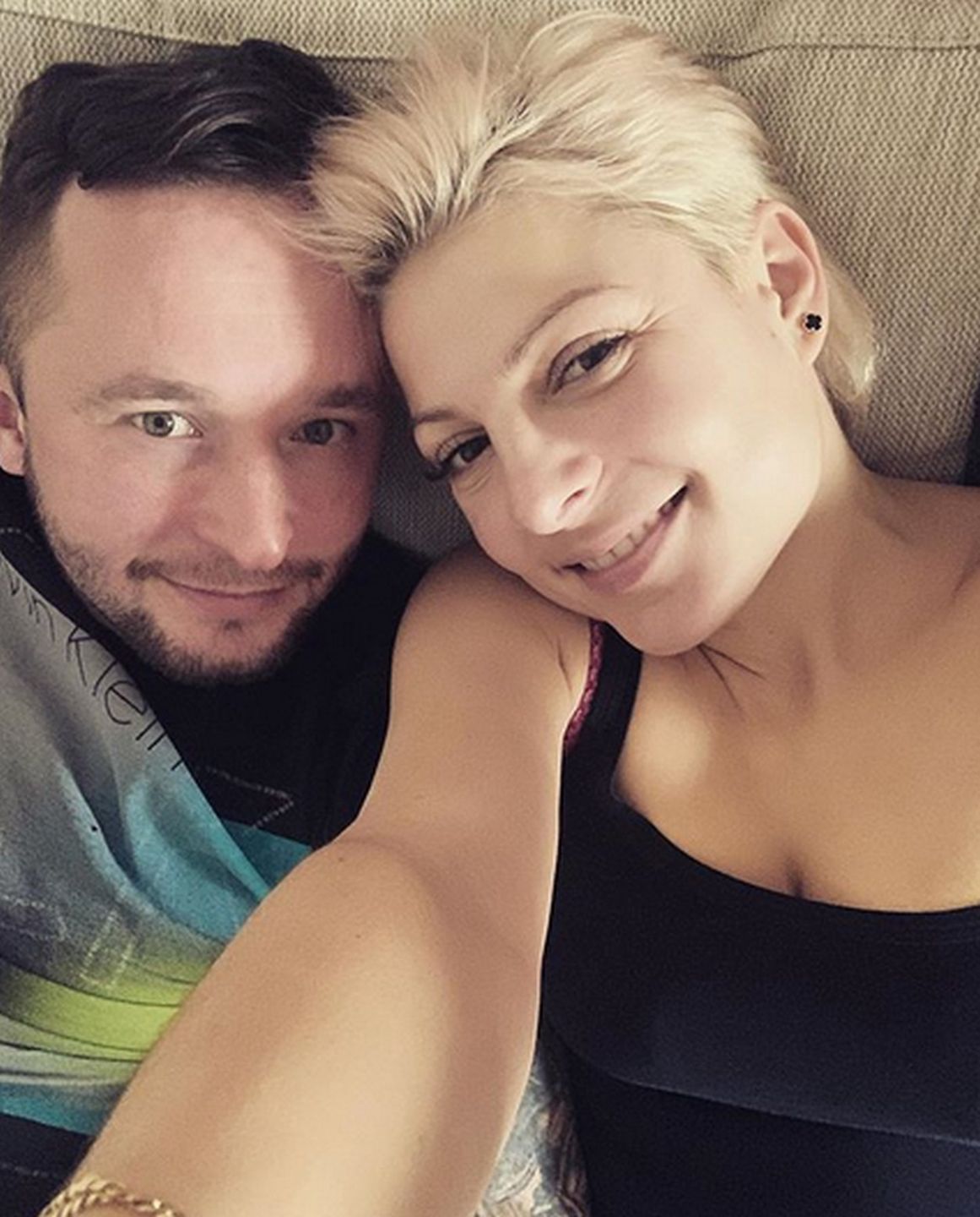 Magdalena Narożna z partnerem