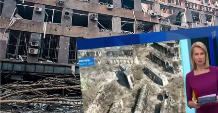 Rosyjska telewizja pokazała zrujnowany Mariupol. Winą obarczono "ukraińskich nacjonalistów"