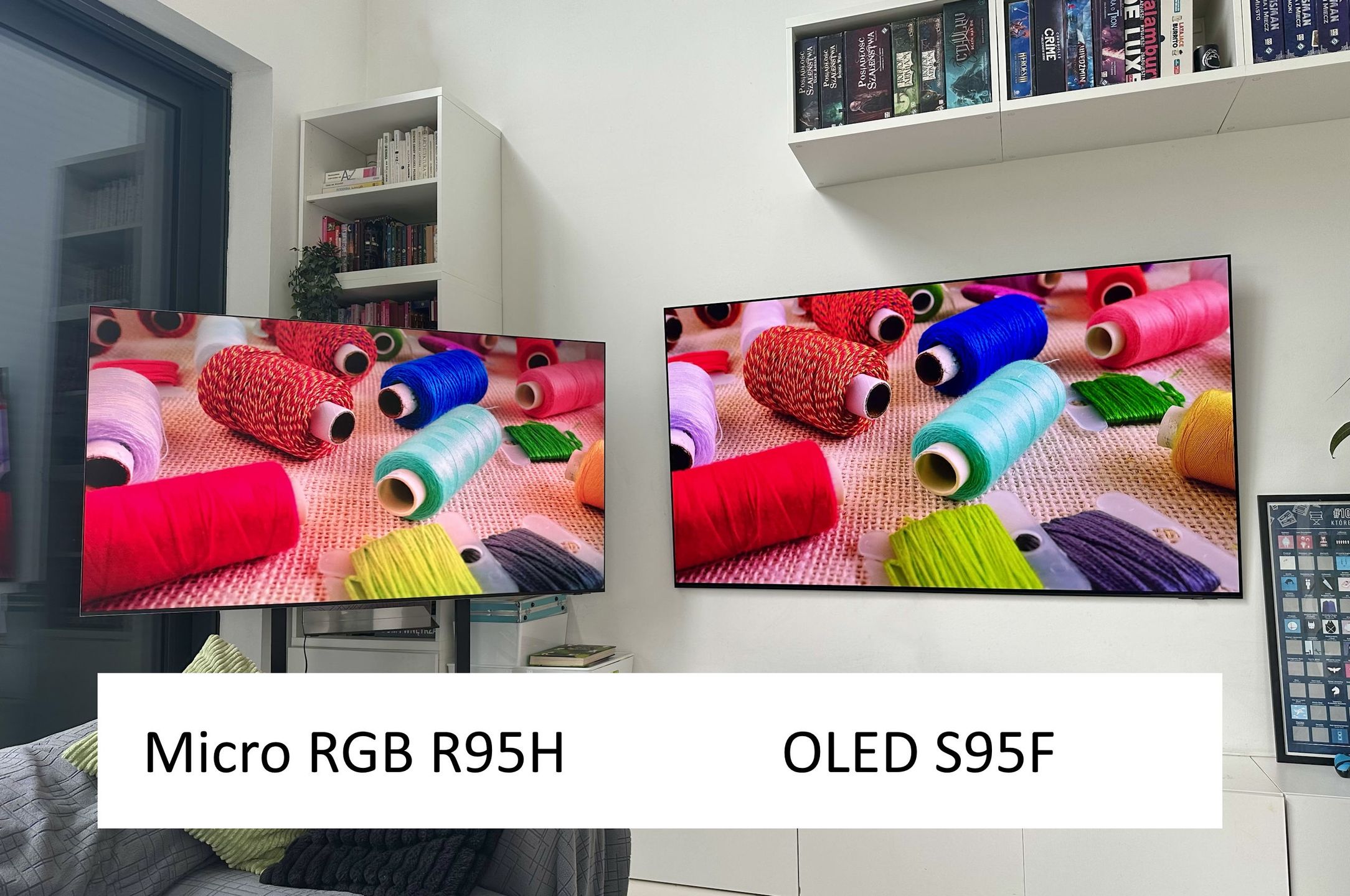 Samsung Micro RGB 65R95H - porównanie z OLED S95F - kolory