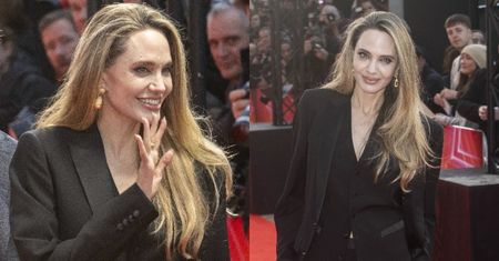 Angelina Jolie zadaje szyku na Festiwalu Filmowym w Londynie. Na miejscu wspierał ją o 9 lat młodszy raper