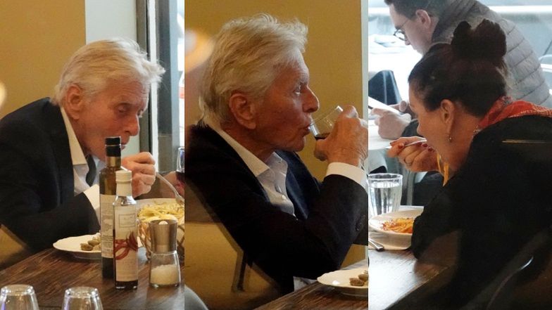 Michael Douglas i Catherine Zeta-Jones na romantycznej kolacji