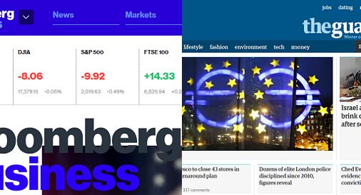 Pochwały dla nowych serwisów „Guardiana” i Bloomberga: nowocześnie i czytelnie