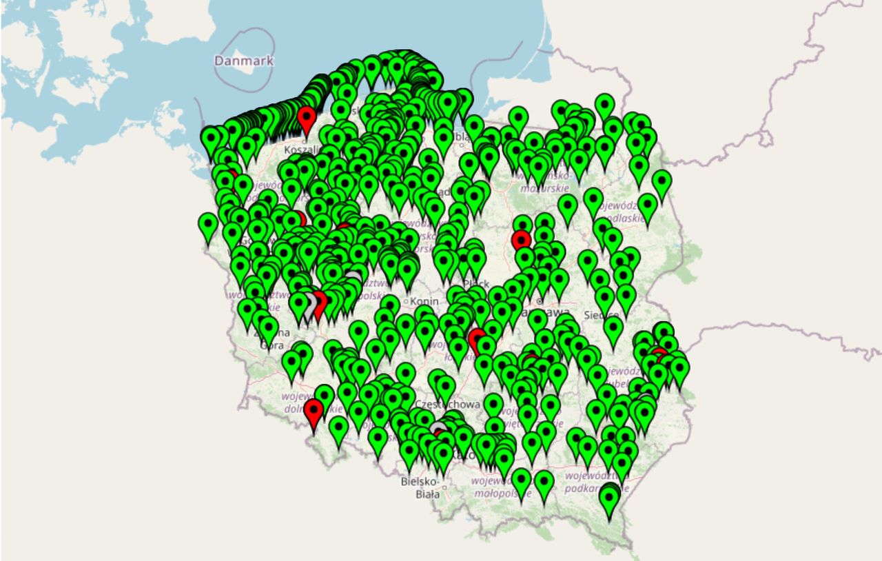 Mapa sinic - 8 lipca 2023 r.