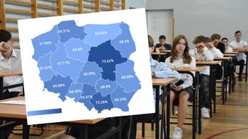 Mapa wyników egzaminów ósmoklasisty 2025. Gdzie uczniowie poradzili sobie najlepiej?