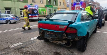Zderzenie trzech aut w centrum Koszalina. 45-latek ukarany mandatem