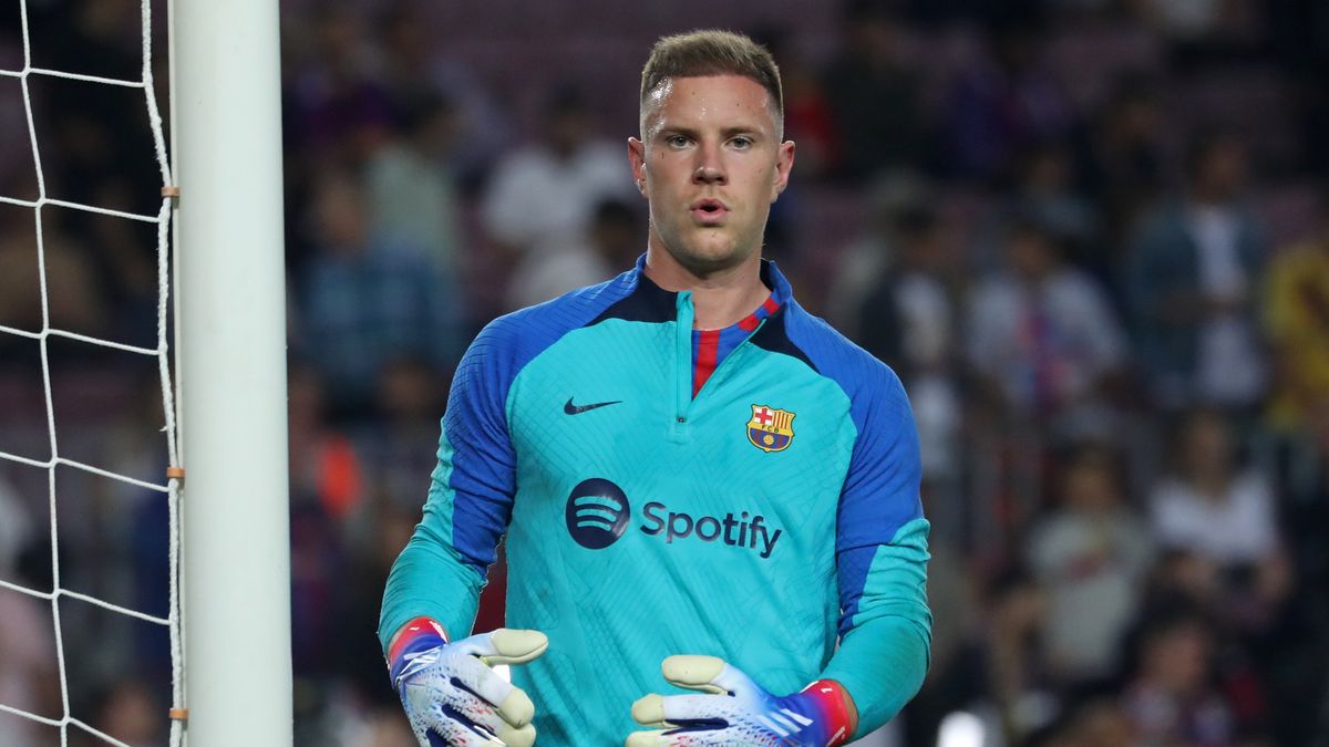 Marc Andre ter Stegen during the match between FC Barcelona and FC Internazionale Milano, corresponding to the week 4 group stage of the UEFA Champions League, played at the Spotify Camp Nou, in Barcelona, on 12th october 2022. (Photo by Joan Valls/Urbanandsport /NurPhoto via Getty Images)