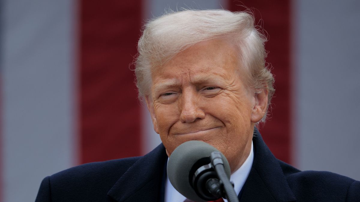 WASHINGTON, DC - APRIL 02: U.S. President Donald Trump speaks during a “Make America Wealthy Again” trade announcement event in the Rose Garden at the White House on April 2, 2025 in Washington, DC. Touting the event as “Liberation Day," Trump announced additional tariffs targeting goods imported to the U.S. (Photo by Chip Somodevilla/Getty Images)