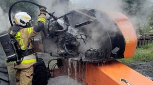 Pożar w Brzozowcu koło Gorzowa. Paliły się podnośniki