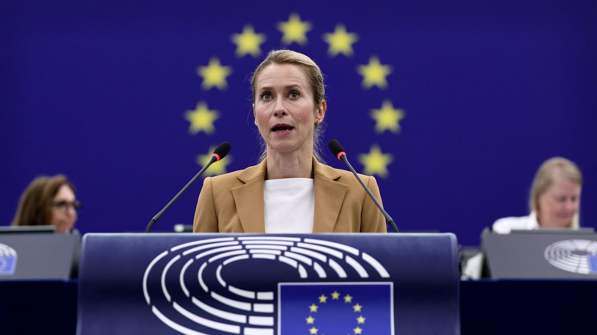 European Parliament session in Strasbourg
epa12363792 European High Representative for Foreign and Security Policy Kaja Kallas speaks during a debate on 'EU action to ensure security guarantees and just peace for Ukraine' at the European Parliament in Strasbourg, France, 09 September  2025. The current plenary session runs from 08 until 11 September 2025.  EPA/RONALD WITTEK 
Dostawca: PAP/EPA.
RONALD WITTEK
session, parliament, eu, eu parliament
