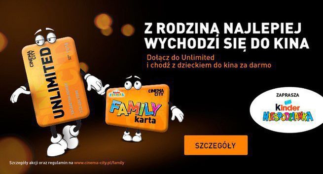Program lojalnościowy Family Karta w Cinema City