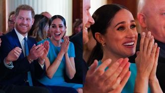 Poruszeni Meghan Markle i "po prostu Harry" oklaskują niespodziewane zaręczyny weterana wojennego na gali w Londynie (ZDJĘCIA)