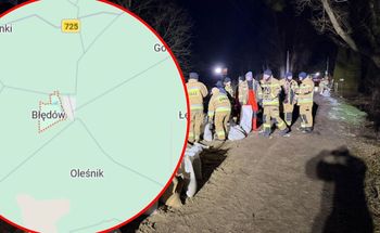Zator lodowy na Wkrze. 24 posesje pod wodą, służby wzmacniają wały