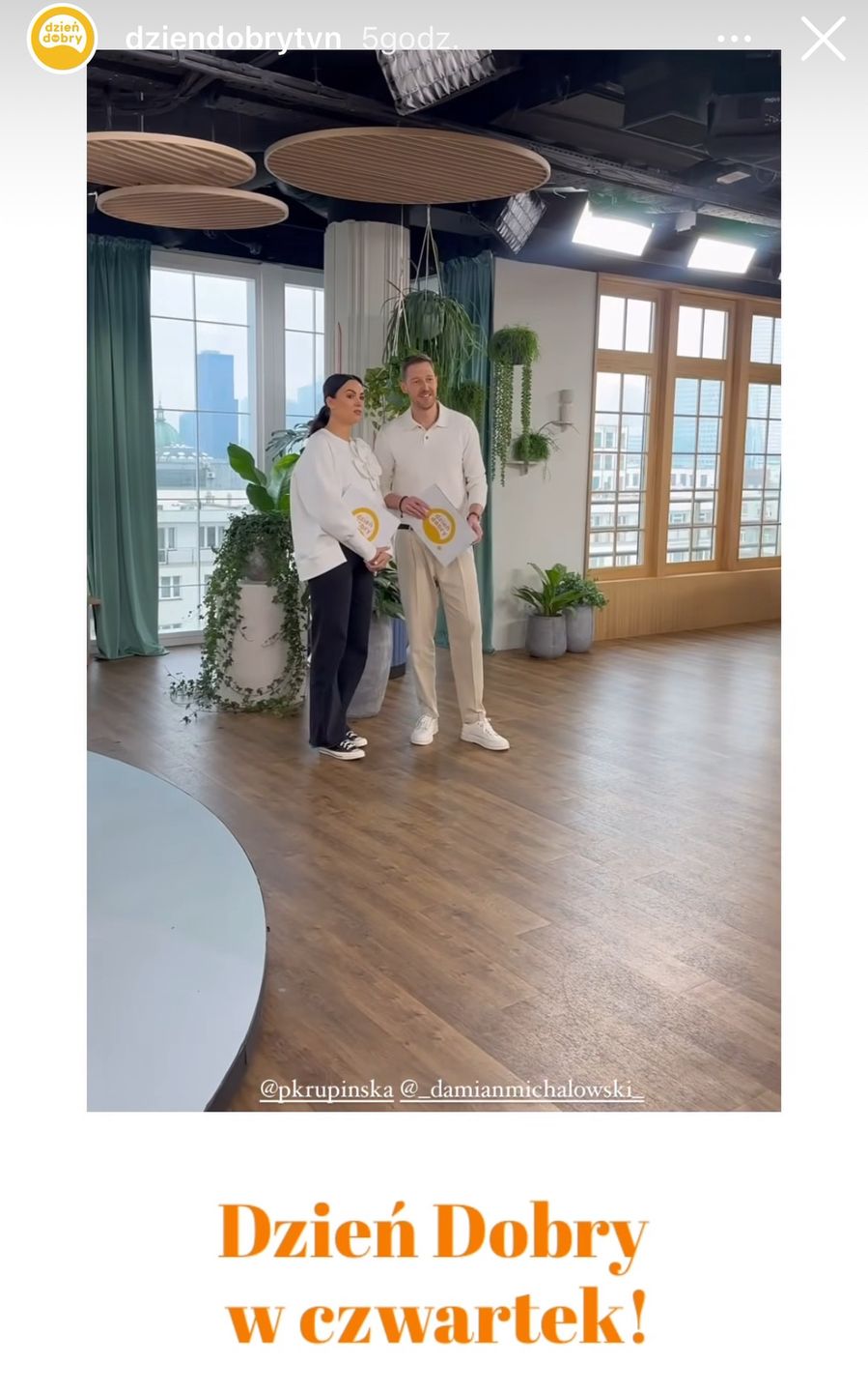 Paulina Krupińska na planie "DDTVN"