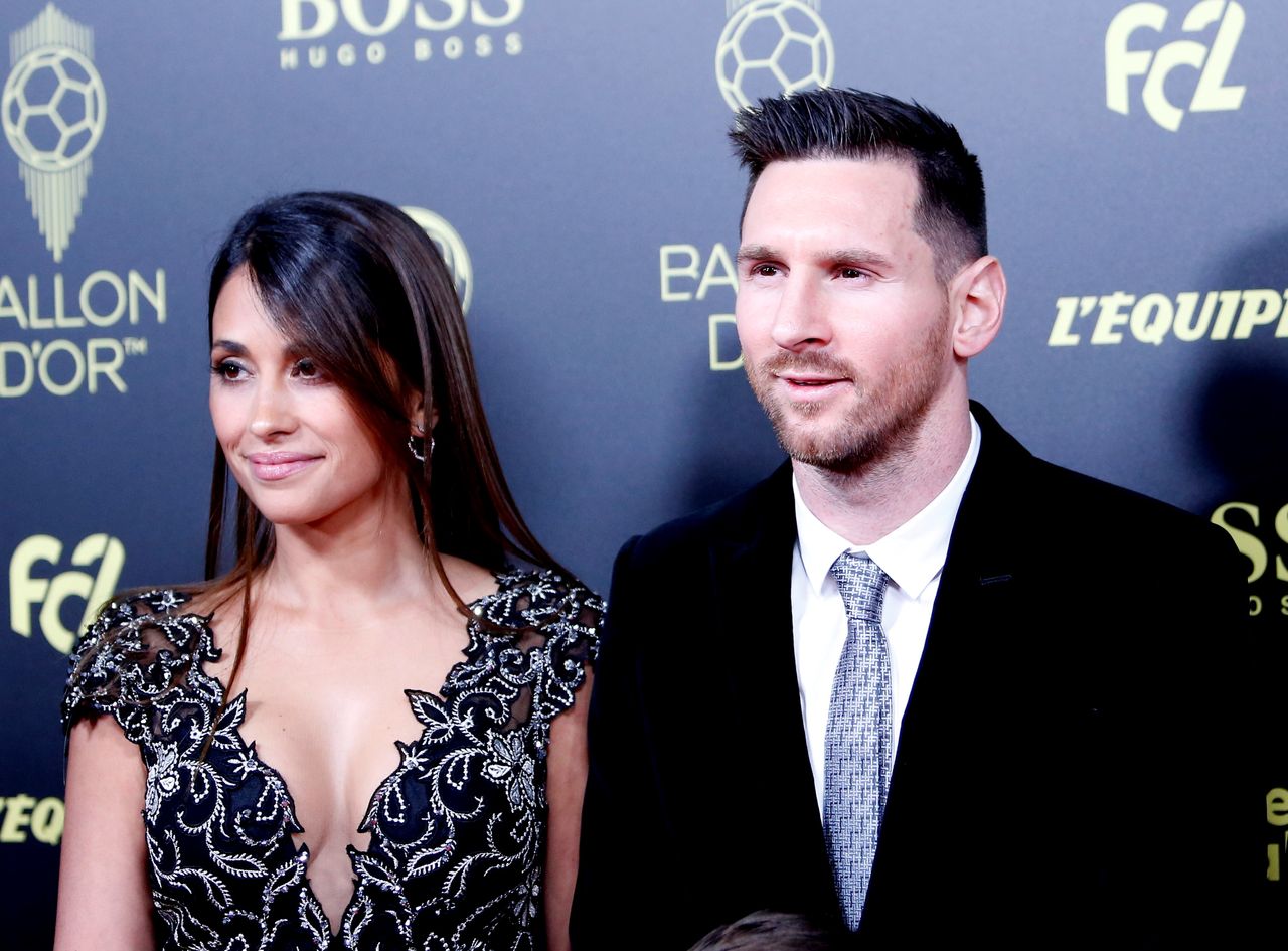 Messi z żoną 