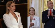 Marta Nawrocka w białym garniturze i bogato zdobioną opaską świętuje 3 maja  (ZDJĘCIA)