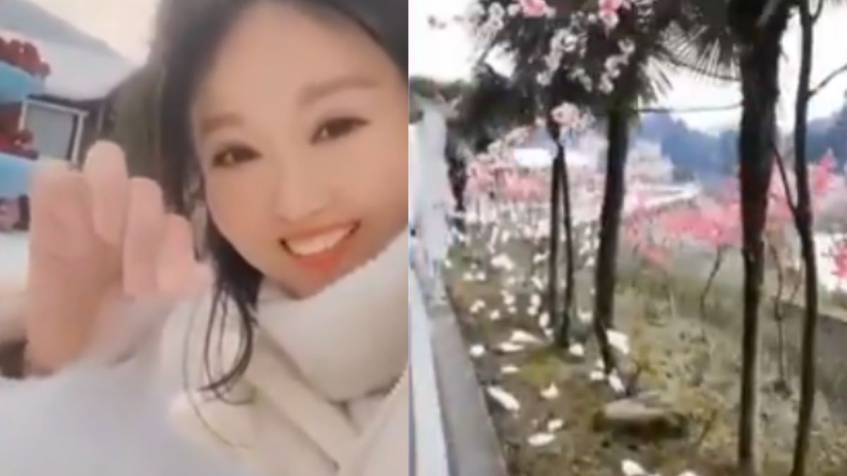 Sztuczny śnieg w "Zimowej Wiosce" w Chinach