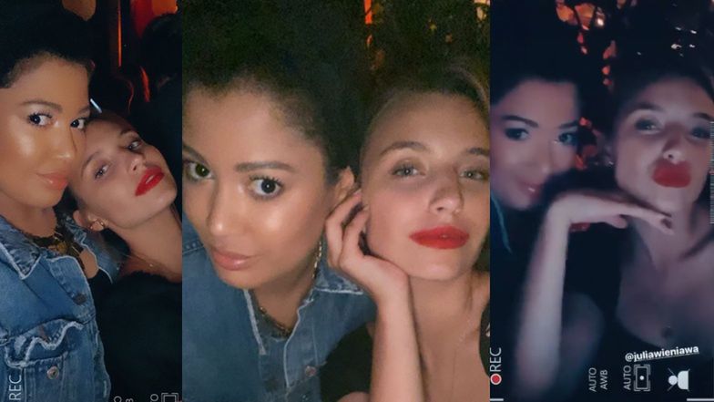 Julia Wieniawa i Patricia Kazadi spędzają wspólnie sobotni wieczór nad Wisłą