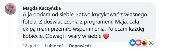 Komentarz bohaterki odcinka