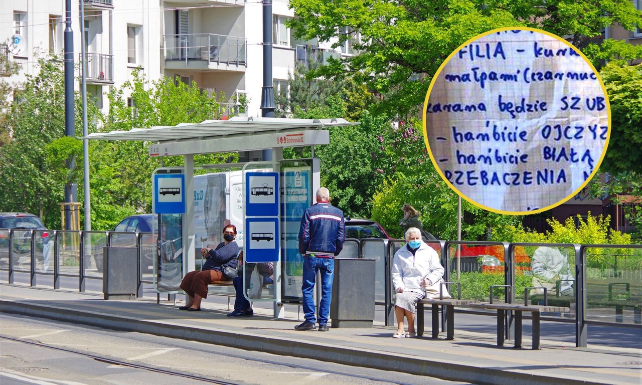 Skandaliczna kartka na przystanku. Przed takim nacjonalizmem ostrzegają wszyscy