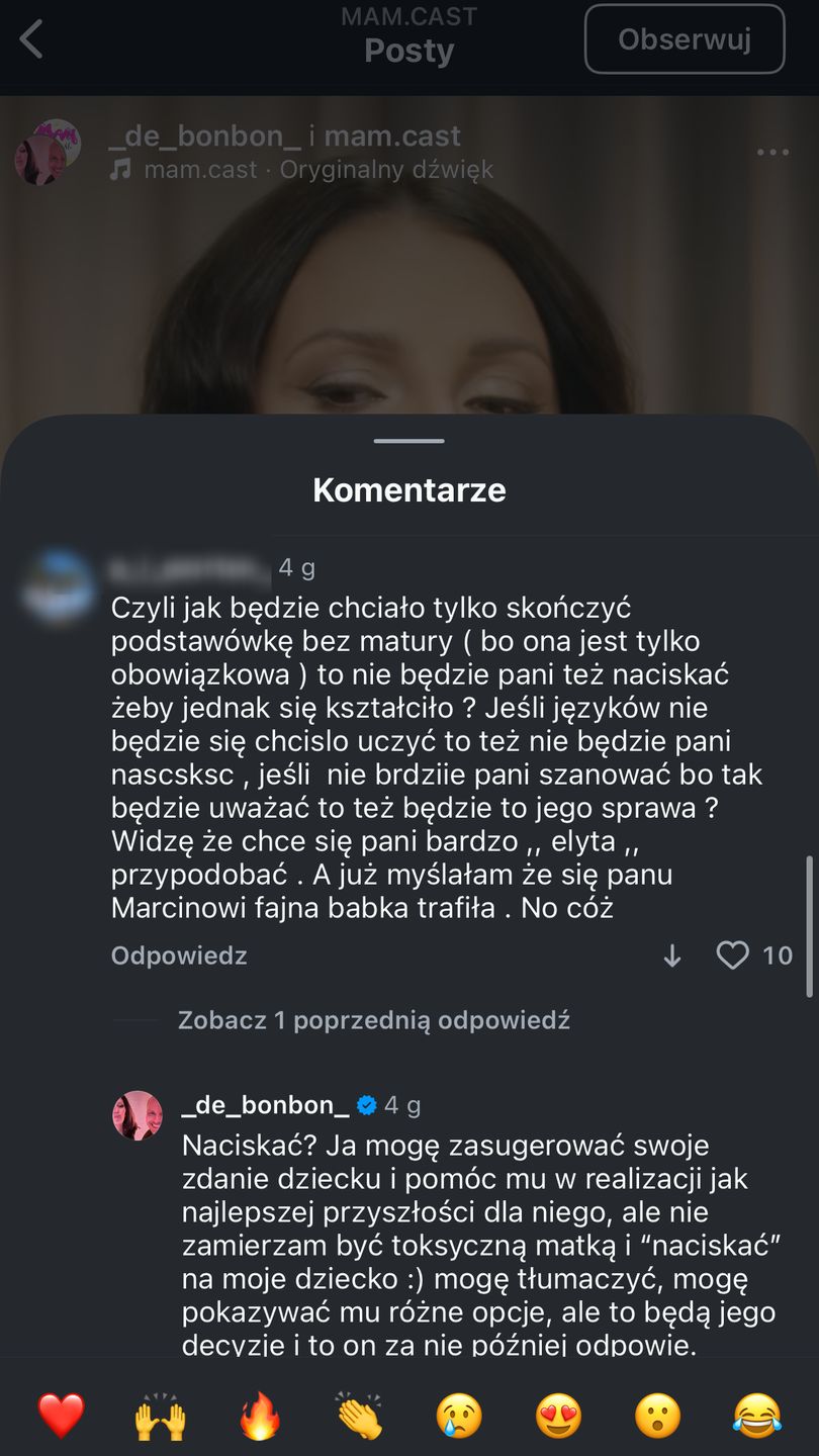 Ukochana Marcina Hakiela kontra internautki