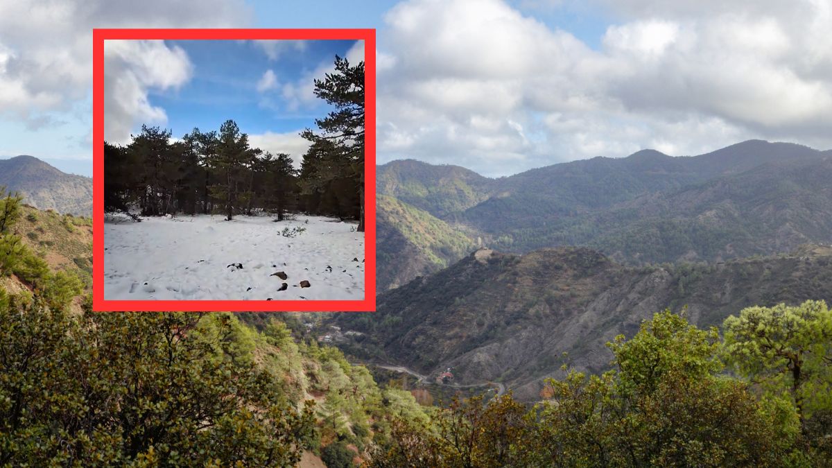 W górach Troodos na Cyprze spadł śnieg w maju.