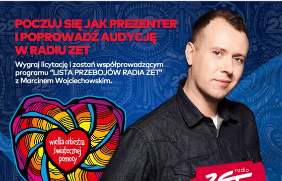 Radio Zet partnerem medialnym WOŚP, do wylicytowania współprowadzenie "Listy Przebojów"