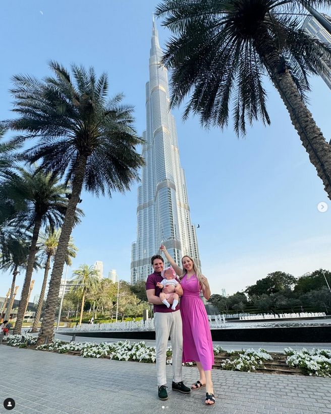 Lil Masti z mężem i córką w Dubaju