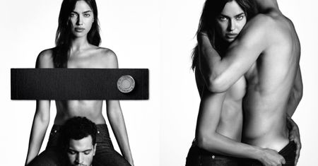 Irina Shayk topless reklamuje... dżinsy!