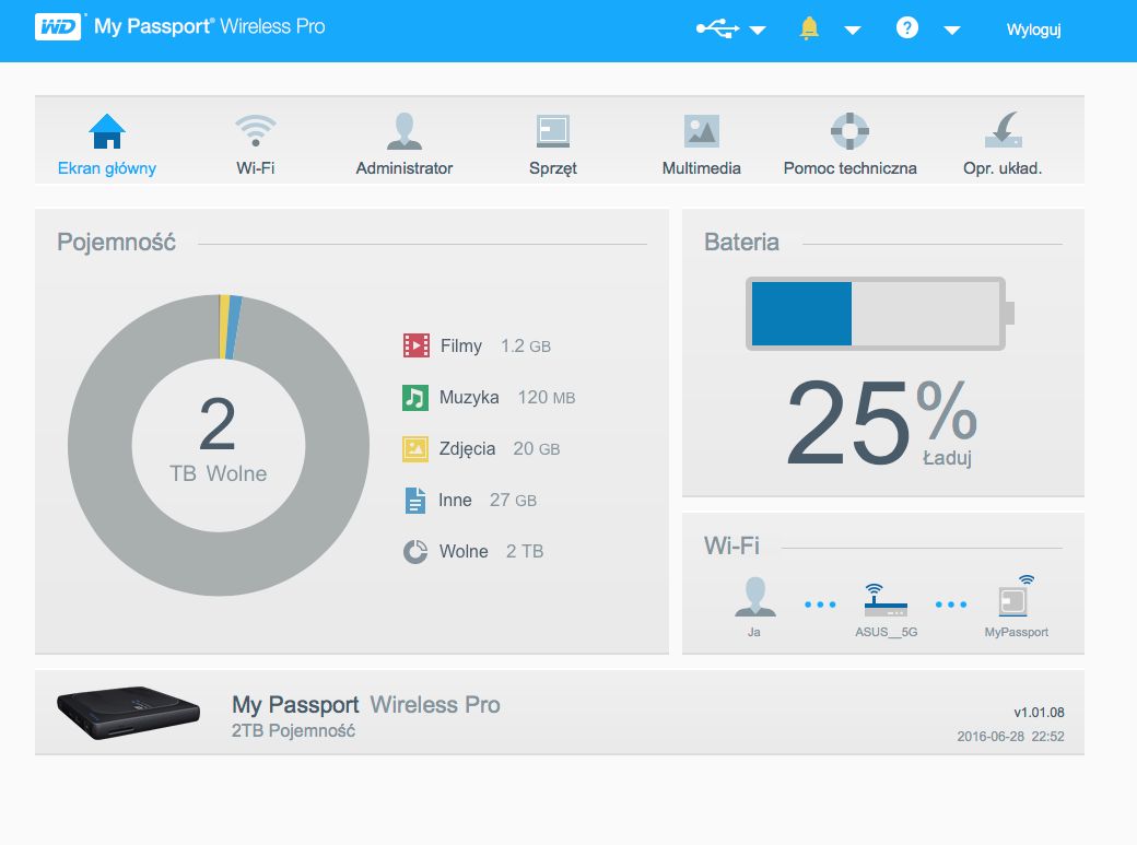 WD My Passport Wireless Pro - mobilny backup, zawsze i wszędzie [test] 6