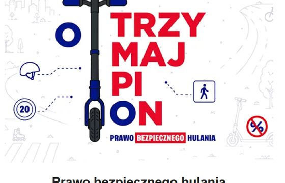 Kampania "Trzymaj Pion" uczy bezpiecznej jazdy na hulajnogach elektrycznych