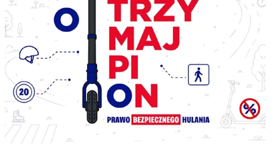 Kampania "Trzymaj Pion" uczy bezpiecznej jazdy na hulajnogach elektrycznych