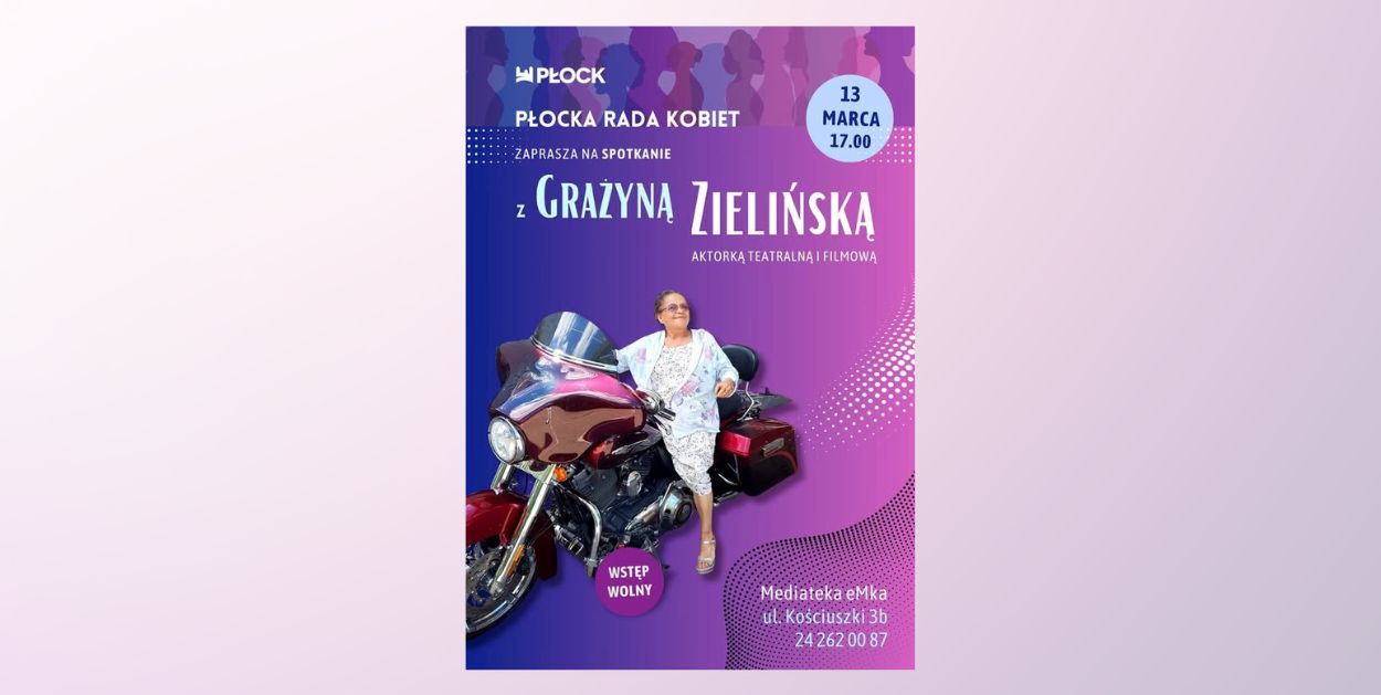 Spotkanie z aktorką Grażyną Zielińską. Wstęp wolny