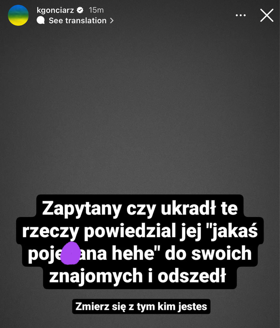 Krzysztof Gonciarz szuka złodzieja na Instagramie