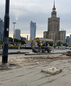 Warszawa. Rondo Dmowskiego się robi. Jeszcze trochę zamieszania na Marszałkowskiej