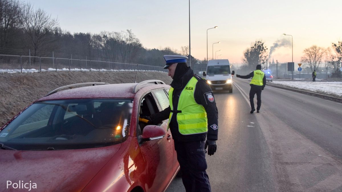 Policyjna kontrola kierowców
