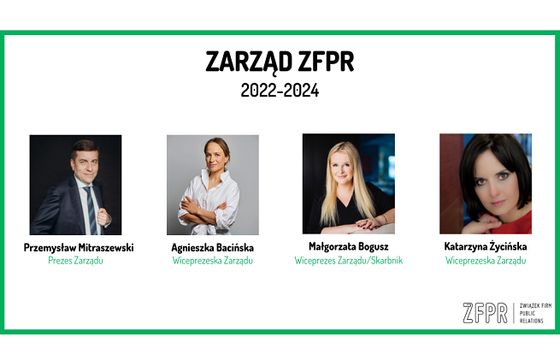 Przemysław Mitraszewski prezesem Związku Firm Public Relations. W zarządzie Bacińska, Życińska i Bogusz