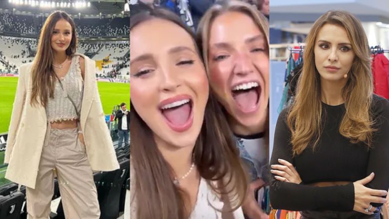 Marina Łuczenko i Agata Sieramska kibicują partnerom na meczu Juventusu