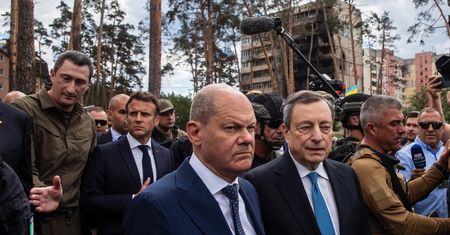 "Popieramy kandydaturę Ukrainy do UE". Przywódcy Niemiec, Francji, Włoch i Rumunii w Kijowie