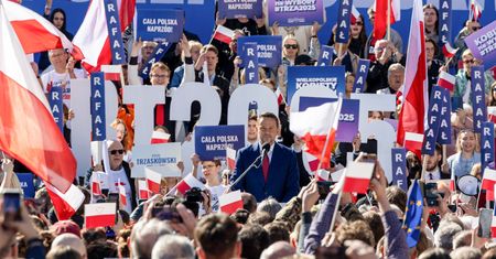 "Miał być wielki wiec". Trzaskowski wspomniał o Nawrockim