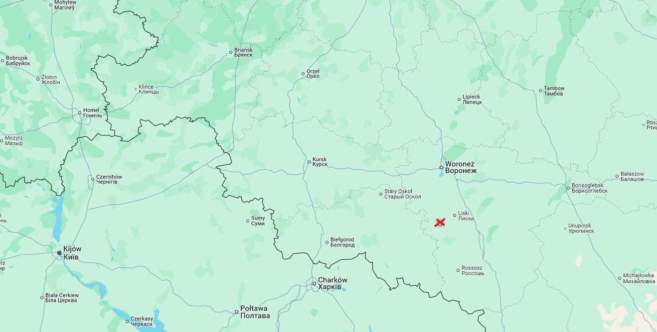 Orientacyjne położenie składowanej amunicji