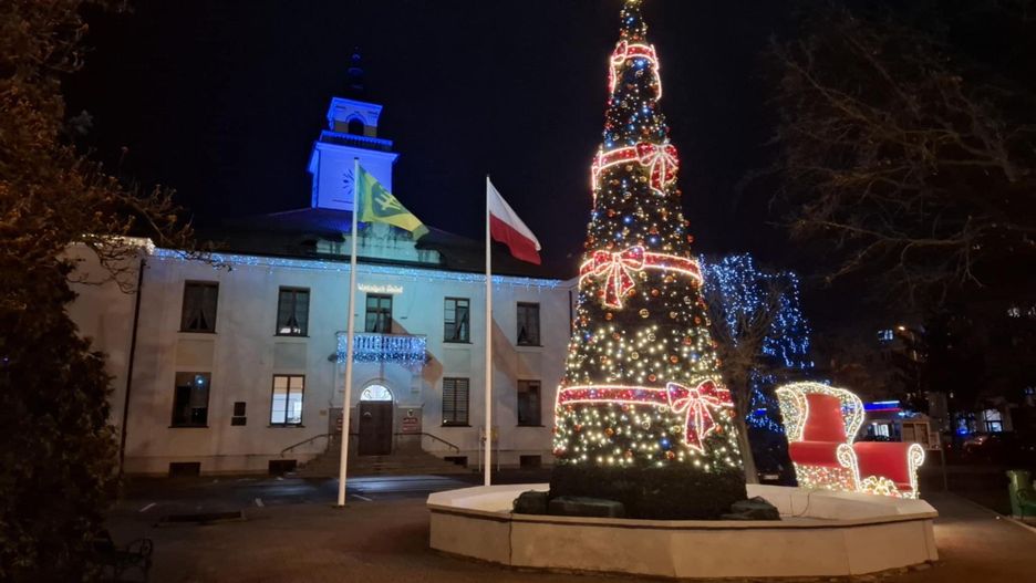 Iluminacje świąteczne w Ostrowi Mazowieckiej w 2024 roku