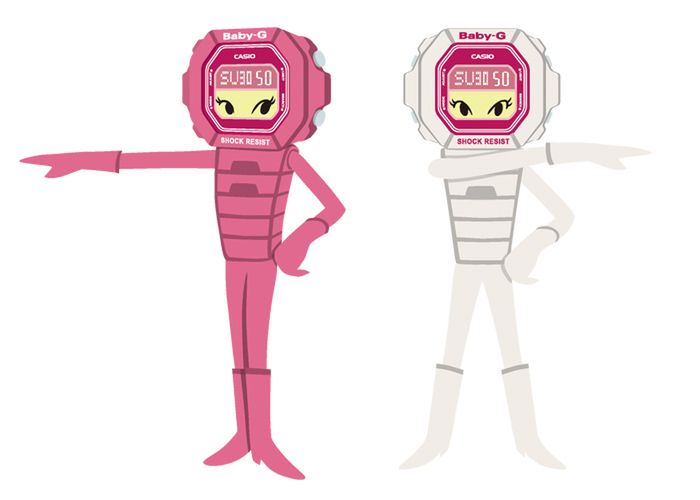 Figurki minirobotów i dziewczyny świętują 25-lecie Casio G-Shock 5