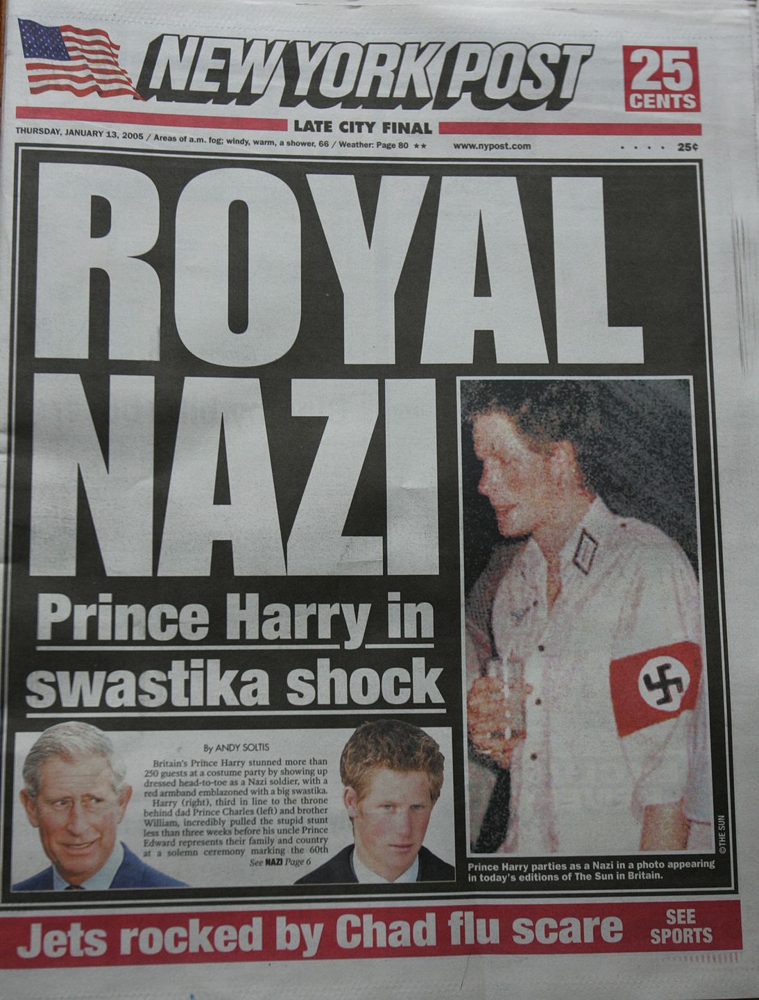 Książę Harry założył nazistowski mundur