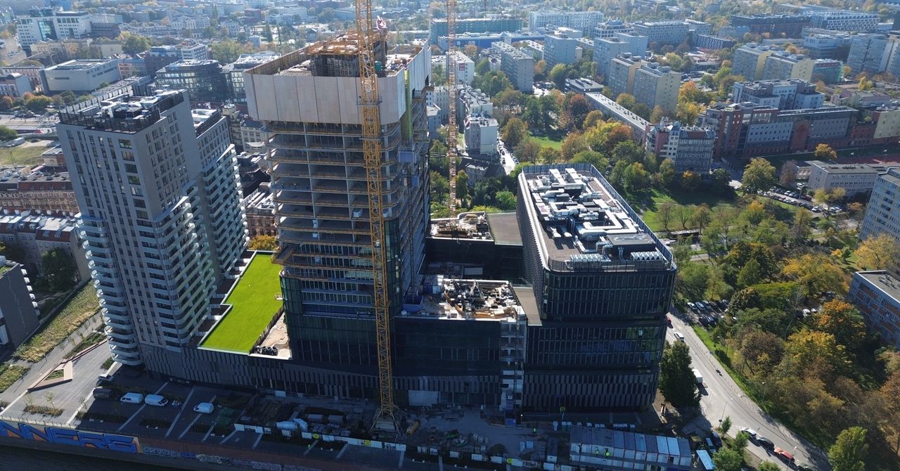 Wrocław: Quorum Tower coraz bliżej docelowych 137 metrów